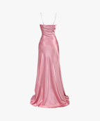 Simple Mermaid Floor Length Prom Dress With Slit 22Th Birthday Outfit