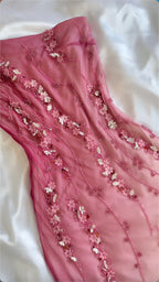 Simple Mermaid Prom Gown With Beads One Shoulder Prom Dress For Teens