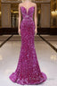 Simple Mermaid Sequin Long Formal Prom Dress, Sequin Long Evening Dress