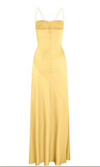 Simple Mermaid Straps Yellow Prom Dress 21Th Birthday Outfit