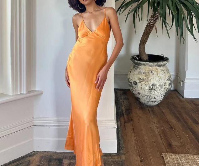 Simple Satin Long Prom Dress Party Dress