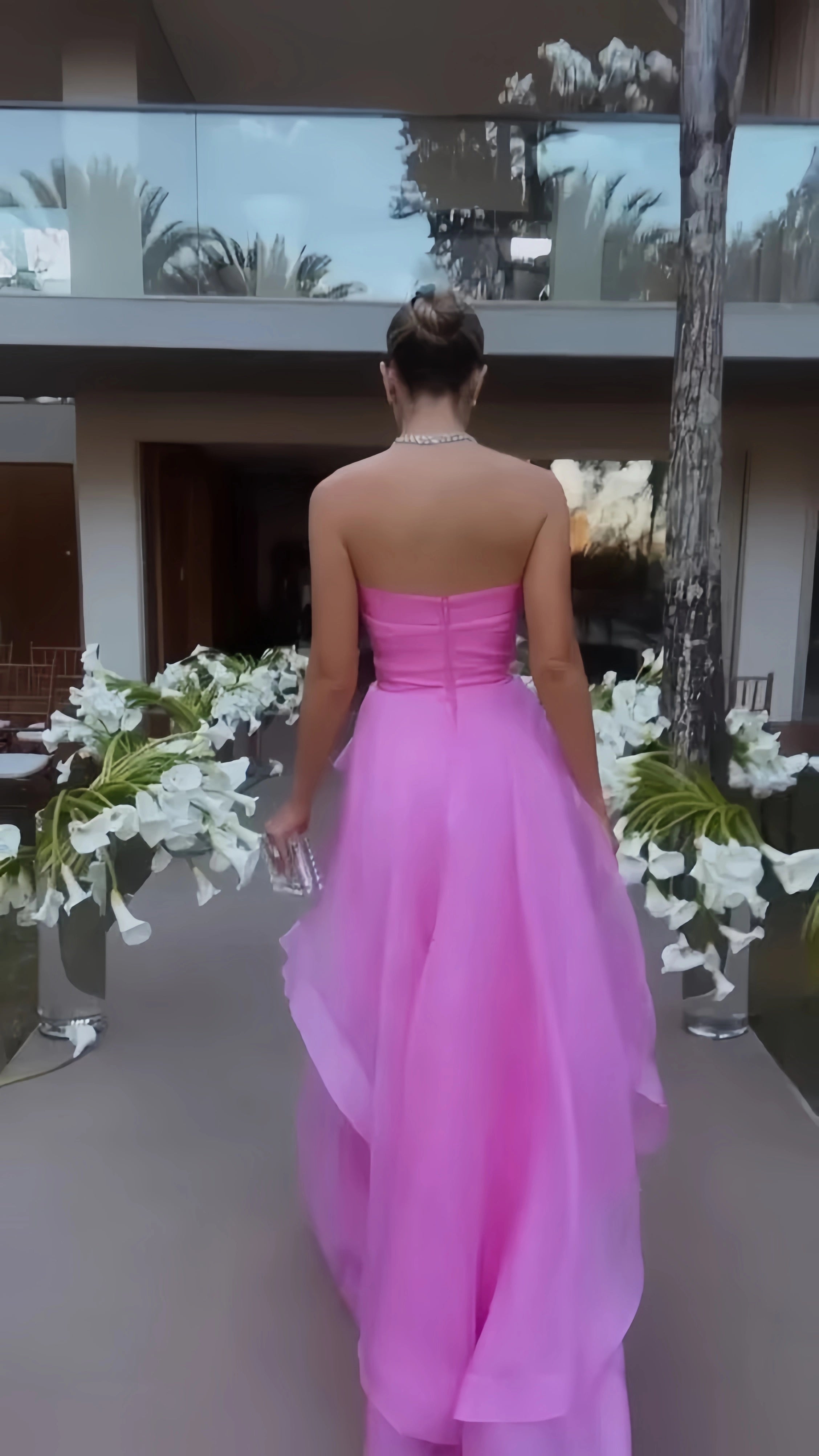 Simple Pink Prom Dress, Modest A-Line Evening Dresses Secondary image