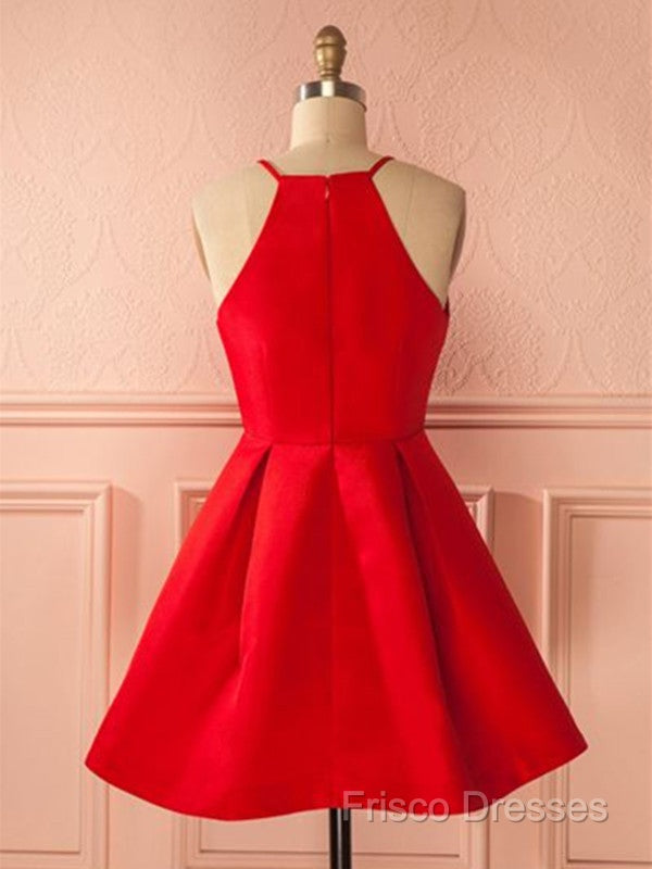 Simple Red Short Formal Prom Dress, Short Red Homecoming Dress, Red Short Mini Formal Dress Secondary image