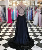 Simple satin long Formal Prom Dresses, long evening Dresses