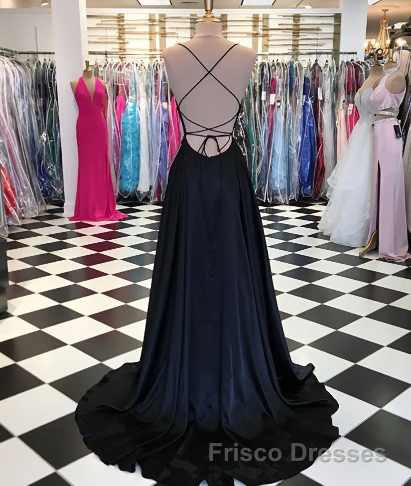 Simple satin long Formal Prom Dresses, long evening Dresses