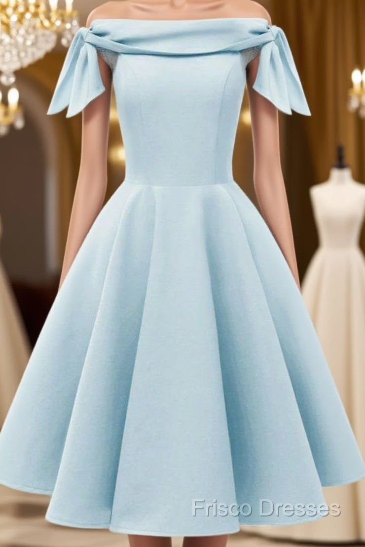 Simple Short Homecoming Dress Blue Graduation Dress Main image