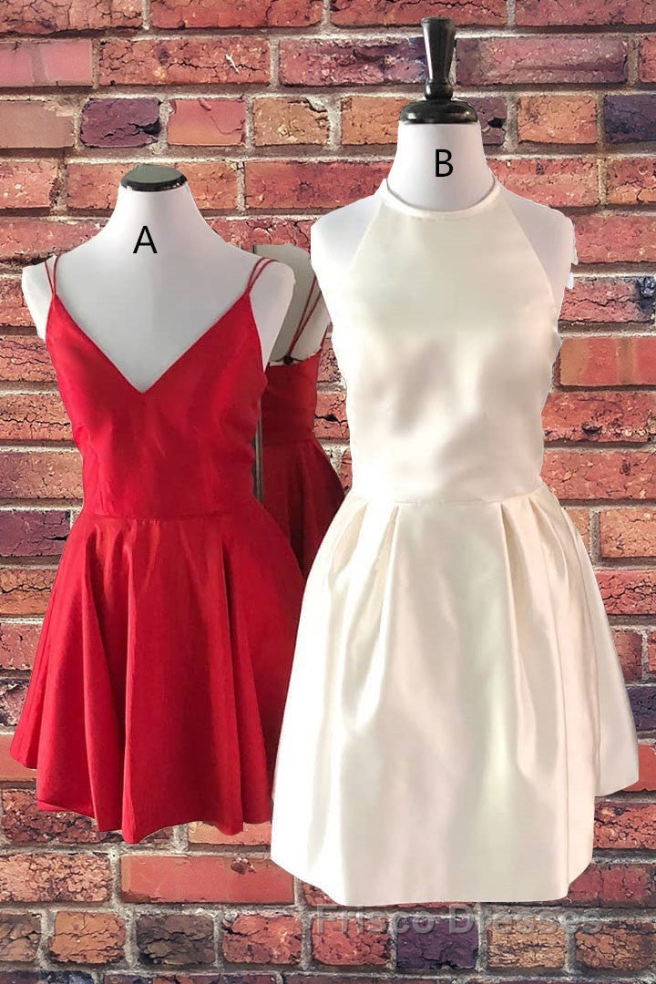 Simple Short Red Homecoming Dress,Cocktail Dress Classy Secondary image
