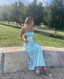 Simple Spaghetti Straps Long Prom Dress Birthday Outfit