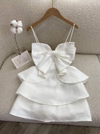 Simple Straps White Birthday Dresses Birthday Outfits