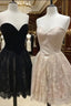 Simple Sweetheart Lace Short Formal Prom Dress, Cute Homecoming Dress
