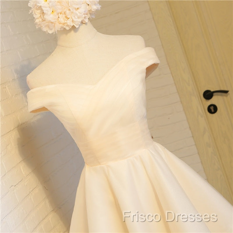 Simple Sweetheart Off Shoulder High Low Party Dress Homecoming Dress, Short Formal Prom Dress Secondary image