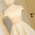 Simple Sweetheart Off Shoulder High Low Party Dress Homecoming Dress, Short Formal Prom Dress