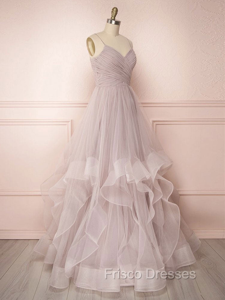 Simple Tulle Long Formal Prom Dress Tulle Sweet 16 Dress Secondary image
