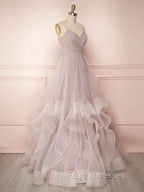 Simple Tulle Long Formal Prom Dress Tulle Sweet 16 Dress