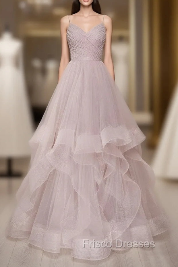 Simple Tulle Long Formal Prom Dress Tulle Sweet 16 Dress