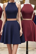Simple two pieces short Formal Prom Dresses, homecoming Dresses