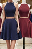 Simple two pieces short Formal Prom Dresses, homecoming Dresses
