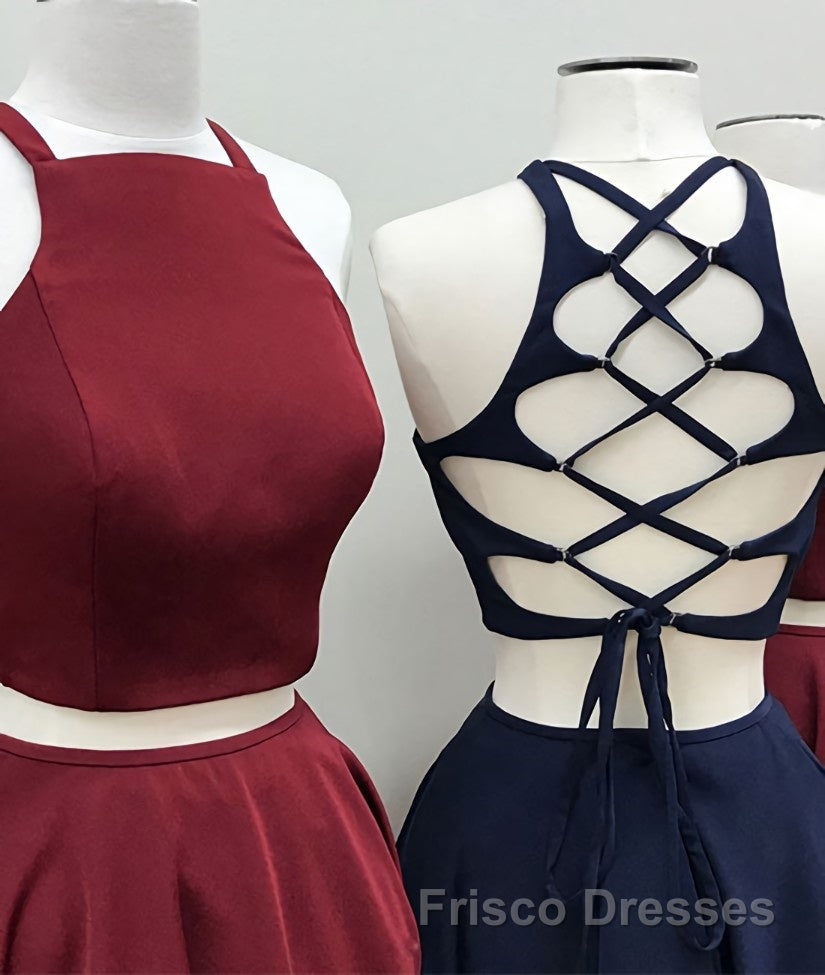 Simple two pieces short Formal Prom Dresses, homecoming Dresses Secondary image