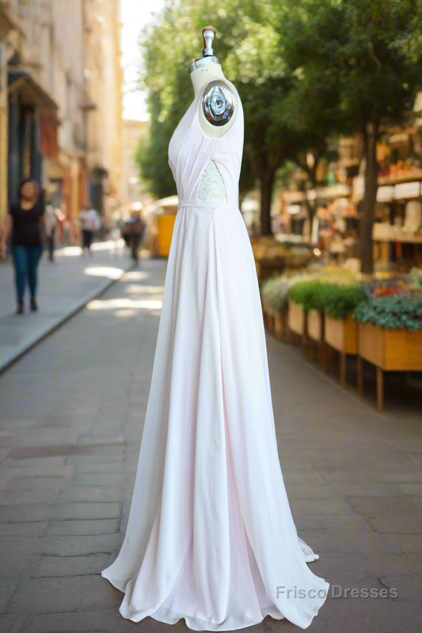 Simple V-neck Chiffon Long Bridesmaid Dresses Secondary image