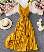 Simple V-Neck Dress Sleeveless Dress