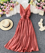 Simple V-Neck Dress Sleeveless Dress