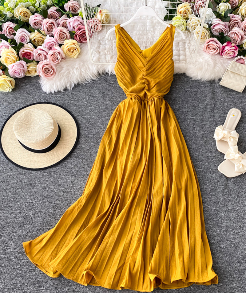 Simple V-Neck Dress Sleeveless Dress Main image