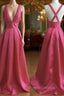 Simple V Neck Long Formal Prom Dress, Evening Dress, Formal Dress