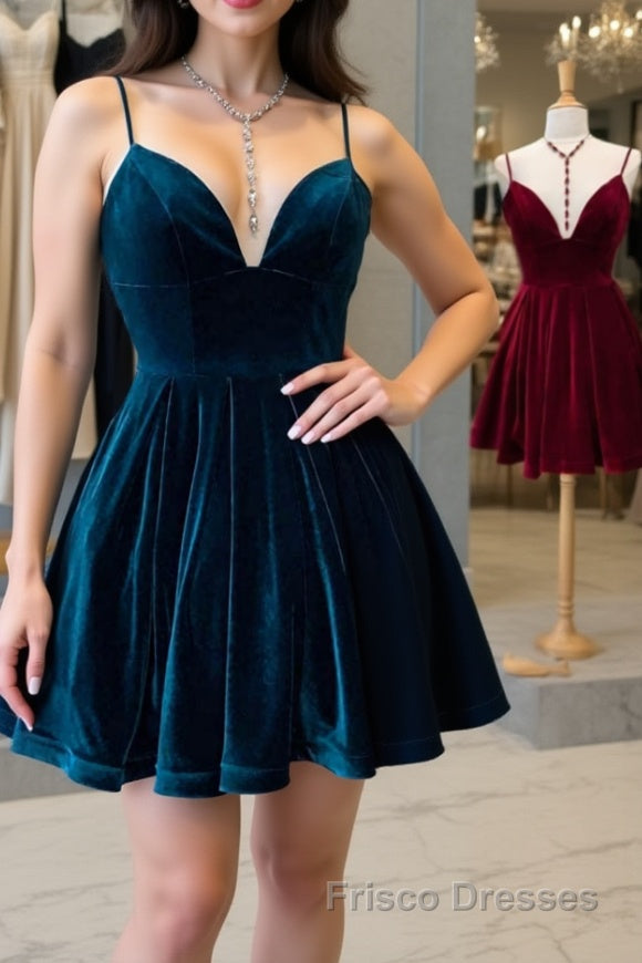 Simple v neck short Formal Prom Dresses, homecoming Dresses Main image