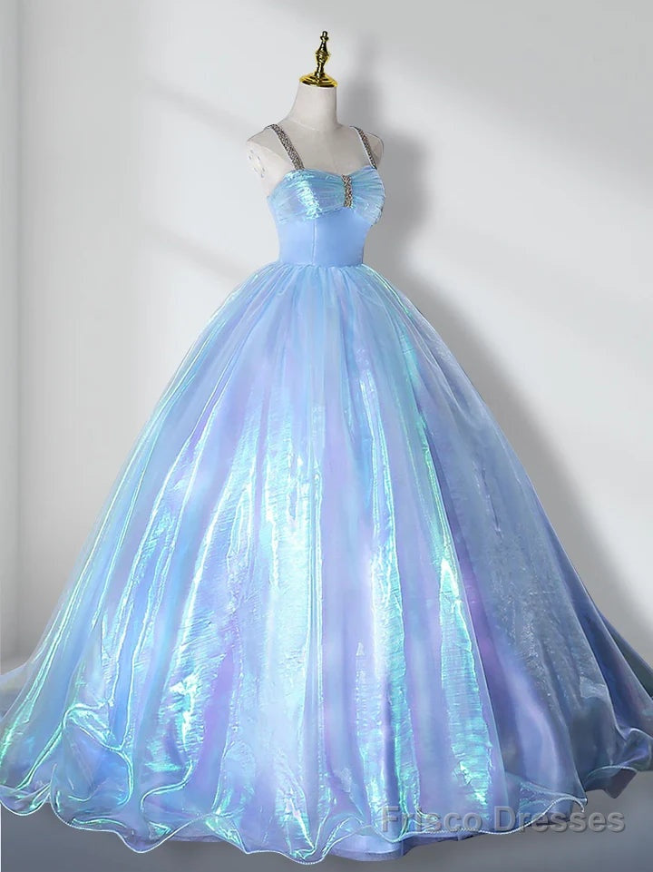 Sky Blue Sweetheart Neck Long Prom Quinceanera Dresses Secondary image