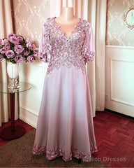 Sleeved Mother Of The Bride Dresses With 3D Flowers