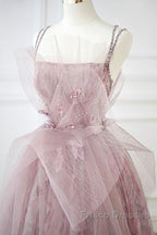 Spaghetti Straps Backless Formal Prom Dress For Wedding Party