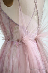 Spaghetti Straps Backless Formal Prom Dresses For Wedding Party