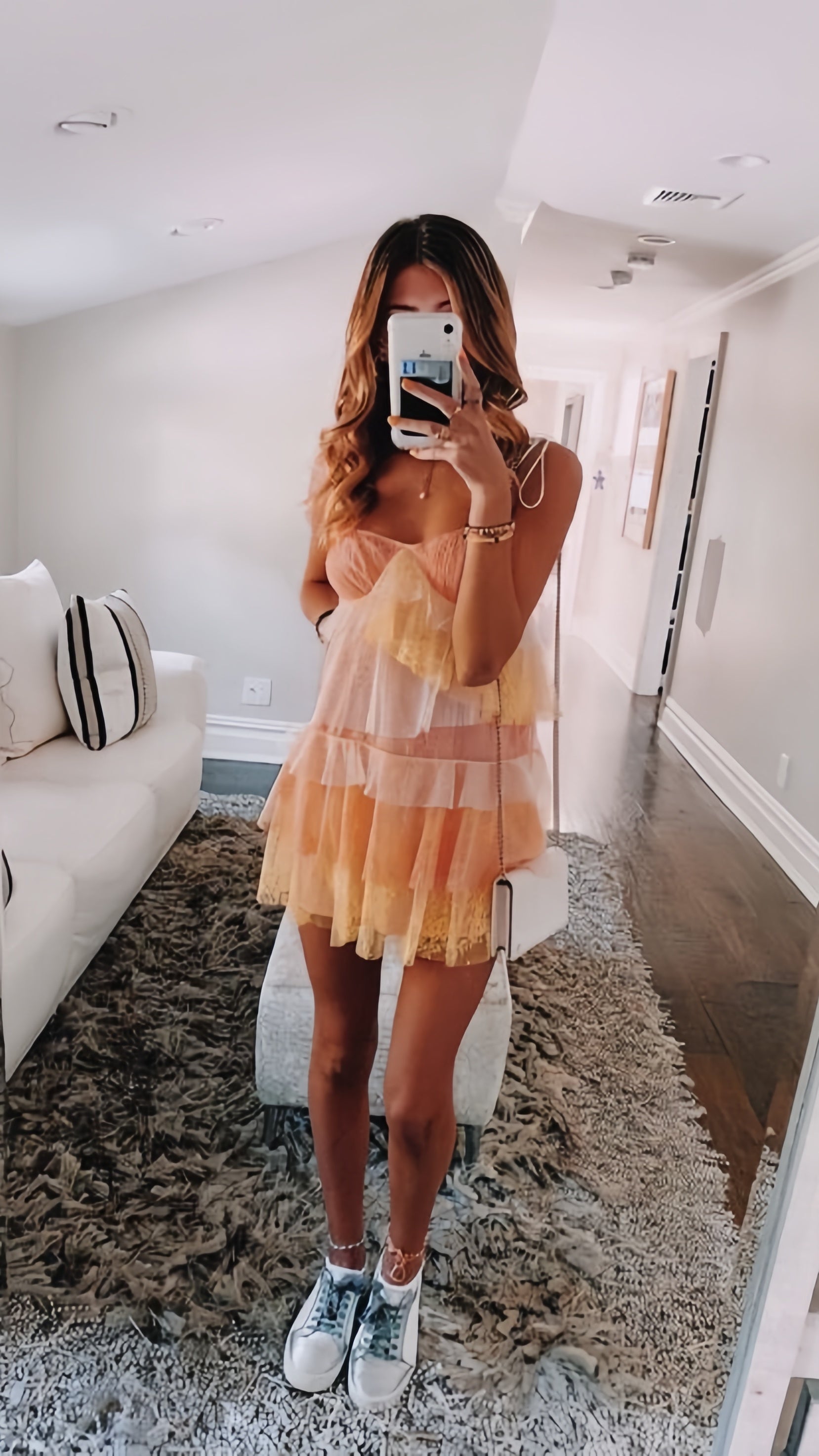 Spaghetti Straps Chiffon Lace Homecoming Dresses Mini Prom Dress,