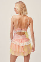 Spaghetti Straps Chiffon Lace Homecoming Dresses Mini Prom Dress,