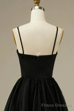 Spaghetti Straps Informal Tea-Length Bridal Gown