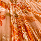 Spaghetti Straps Orange A-Line Dress Prom Dress