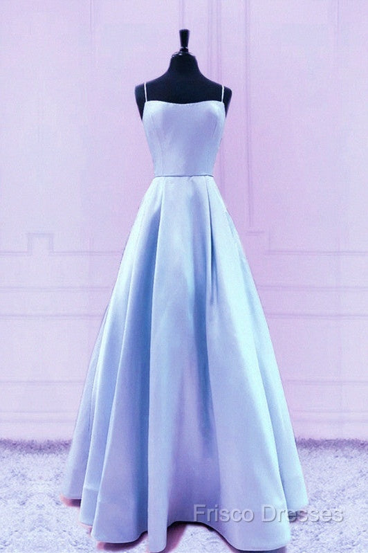 Spaghetti Straps Formal Prom Dress Satin Floor Length Secondary image