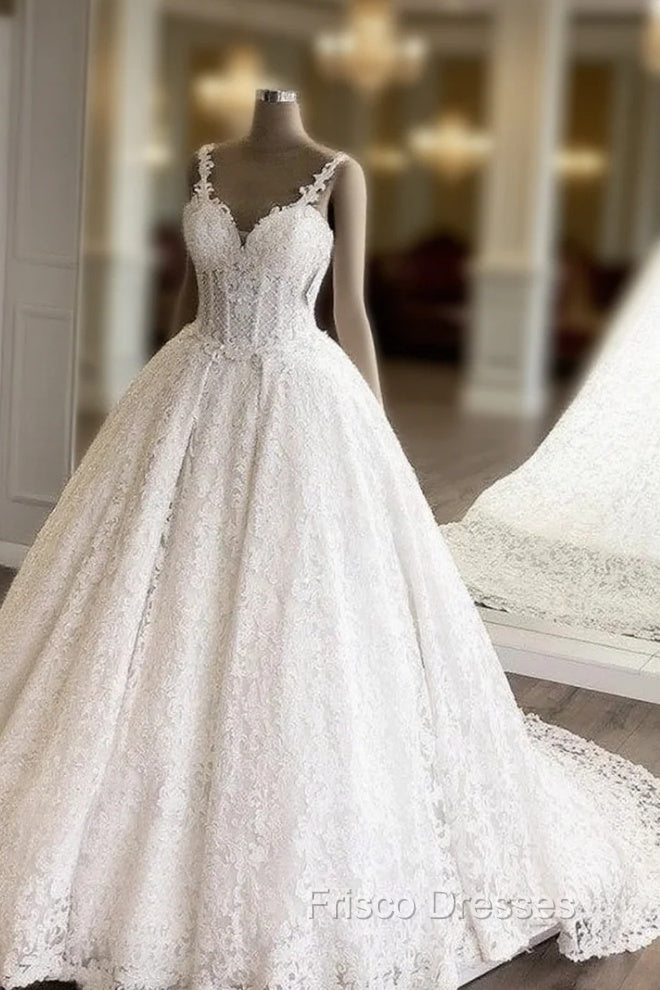 Spaghetti Straps Sweetheart Ball Gowns Wedding Dress Main image