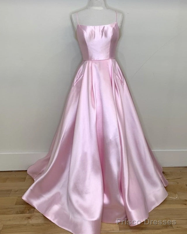 Spahetti Straps Ball Gown Prom Dresses With Pockets Secondary image