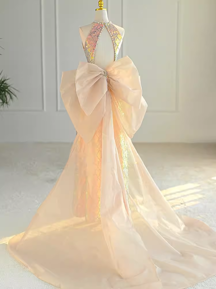 Sparkle A Line Scoop Neckline Sequin Pink Long Prom Dress