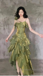 Sparkle Ruffle Formal Prom Dress Causal Birthday Dress Dance Party Dress