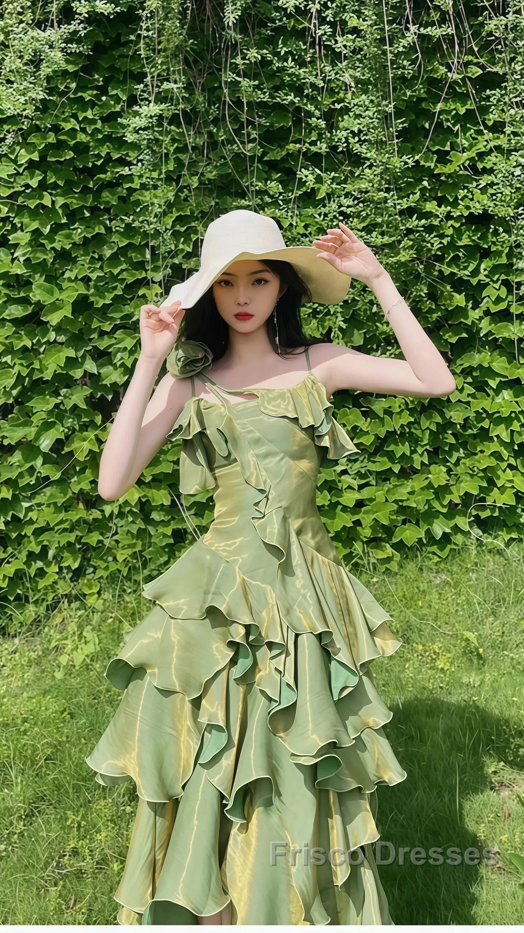 Sparkle Ruffle Formal Prom Dress Causal Birthday Dress Dance Party Dress