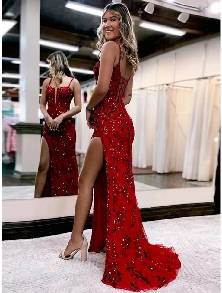 Mermaid /Trumpet Evening Gown Open Back Prom Dress Party Dresses Secondary image