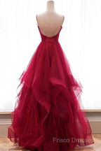 Sparkly Formal Prom Dress V Neckline, Long Homecoming Dress, Formal Dress