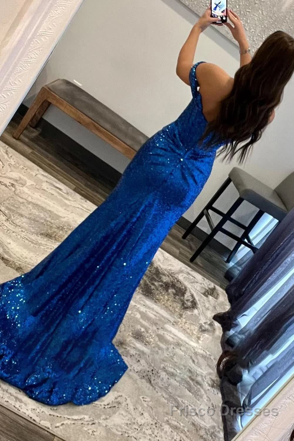 Sparkly Purple Off the Shoulder Mermaid Prom Dress with Slit