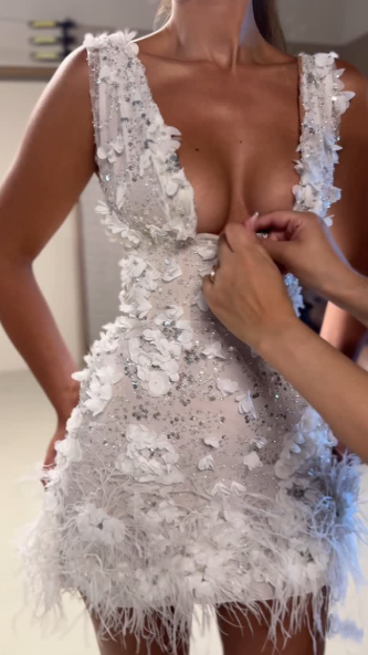 sparkly white dress short ZAPAKA Women Graduation Bodycon Spaghetti Straps Sequins Ruffles Little White Dress, White / US22W school events Shiny White Sequin Cocktail Dress