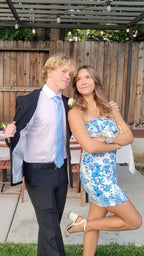 Spring Fling Dresses, Strapless Floral Print Homecoming Dress, Mini Party Dresses