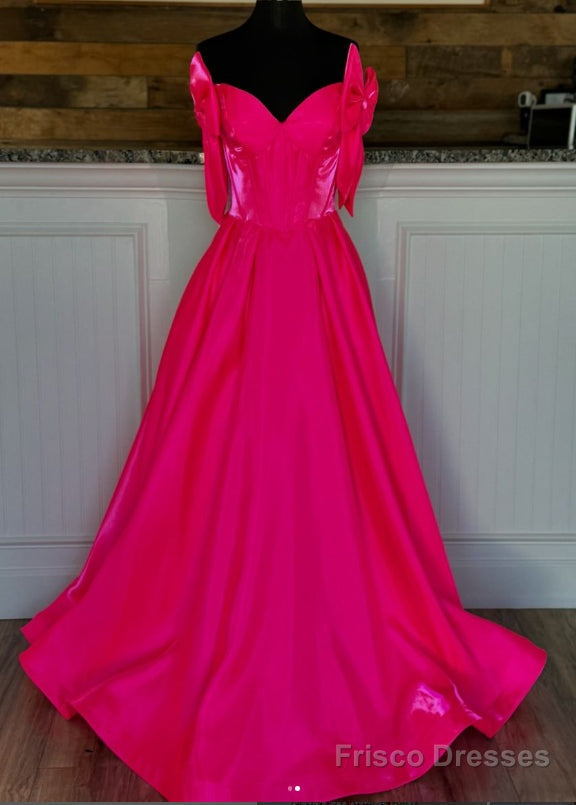 Strapless A-line Long Prom Dress with Bow Main image