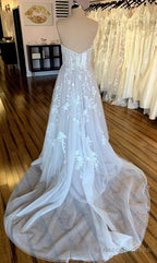 Strapless A Line Wedding Dresses,Custom Made Bridal Dress