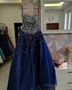 Strapless Bodice Corset Tulle Ball Gowns Prom Dresses Sequin Beaded